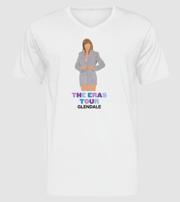 Taylor Swift The Eras Tour Glendale 2 model alb pe tricou