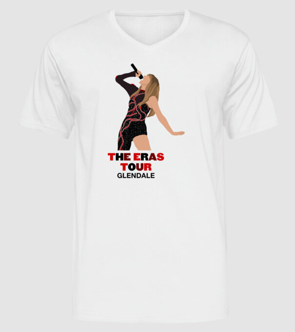Taylor Swift The Eras Tour Glendale model alb pe tricou
