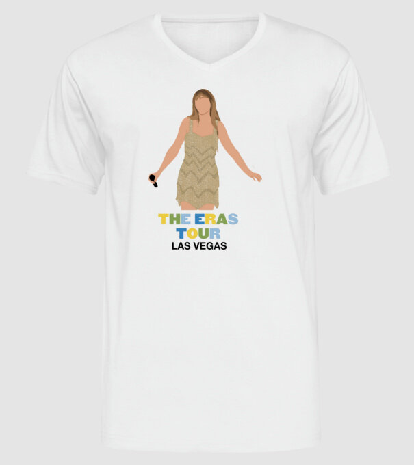 Taylor Swift The Eras Tour Las Vegas model alb pe tricou