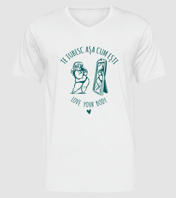 Te iubesc așa cum ești model alb pe tricou