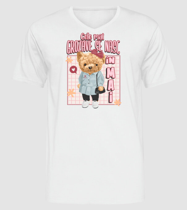 Teddy cele cool girl MAI model alb pe tricou