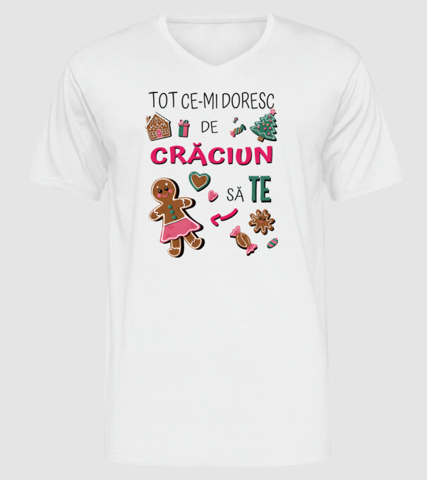 Tot ce-mi doresc de Crăciun să TE Femei alb model alb pe tricou