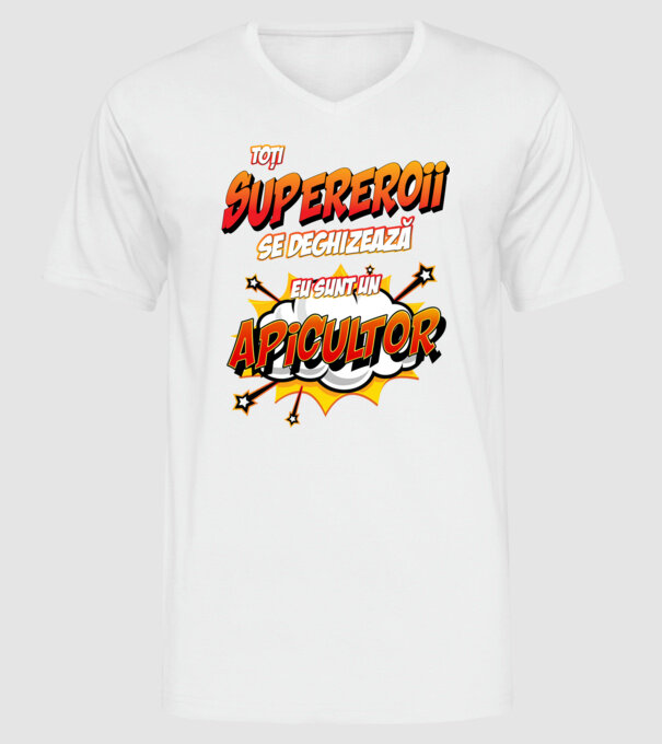 Toți supereroii se deghizează, eu sunt un apicultor model alb pe tricou
