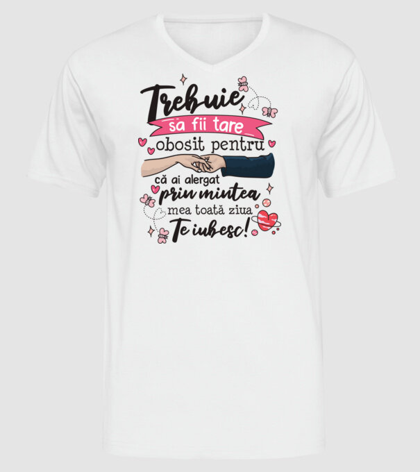 Trebuie sa fii tare obosită pentru model alb pe tricou