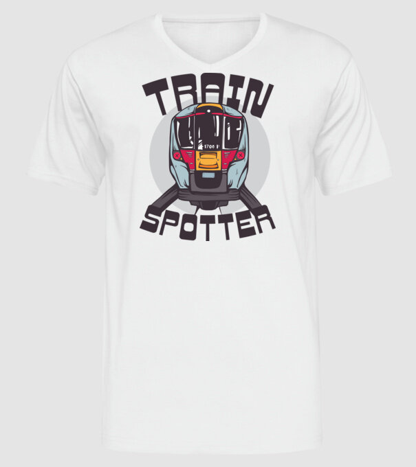 Trenuri model alb pe tricou