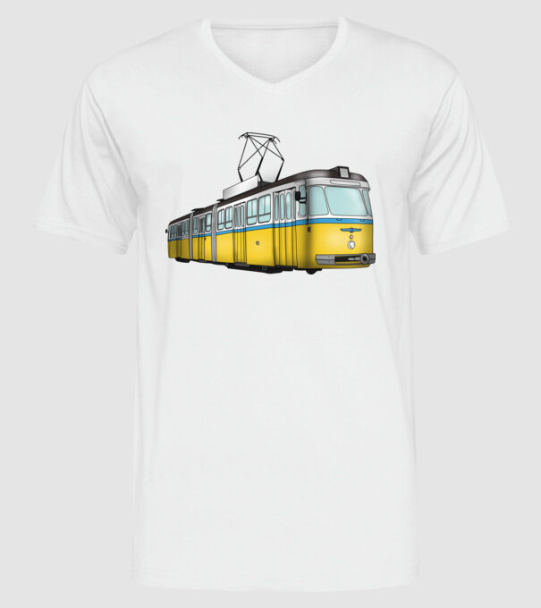 Trenuri model alb pe tricou