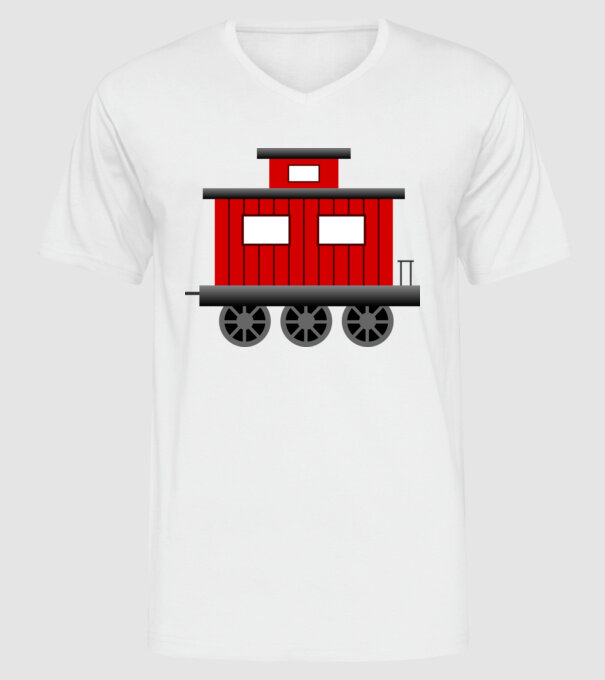 Trenuri model alb pe tricou