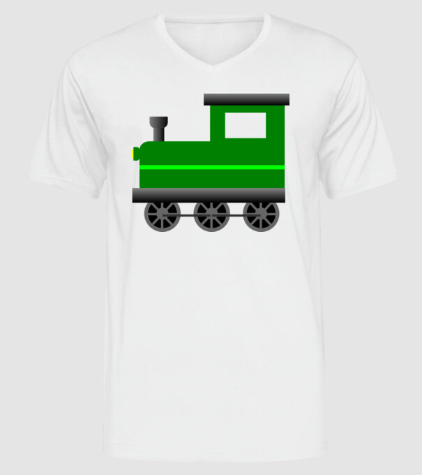Trenuri model alb pe tricou