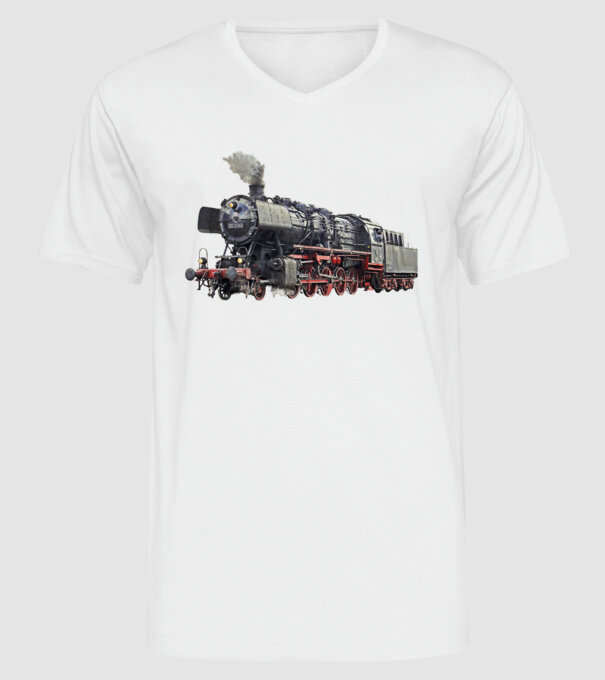 Trenuri model alb pe tricou