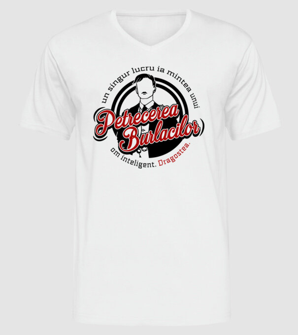 Un singur lucru ia mintea unui om inteligent model alb pe tricou