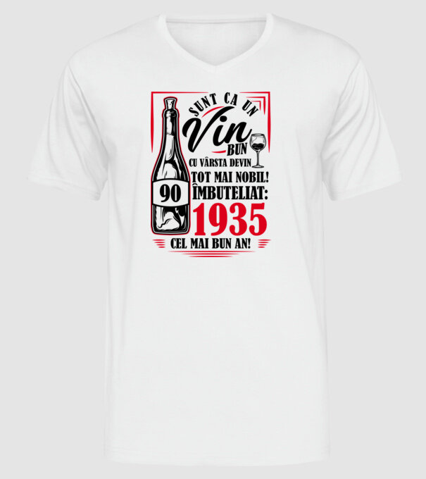 Un Vin Bun 1935 - Alb model alb pe tricou