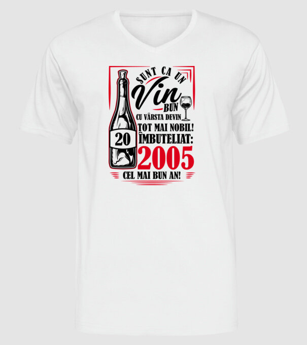 Un Vin Bun 2005 - Alb model alb pe tricou