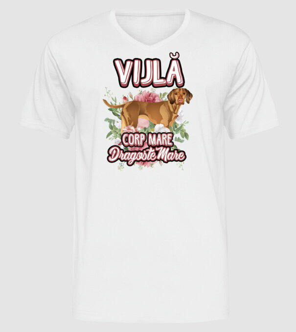 vijlă - corp mare, dragoste mare model alb pe tricou