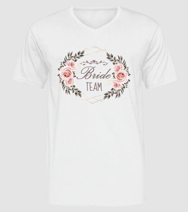 Vintage Bride team model alb pe tricou
