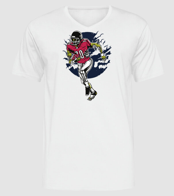Zombie Player model alb pe tricou