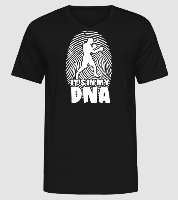 Boxer DNA model negru pe tricou