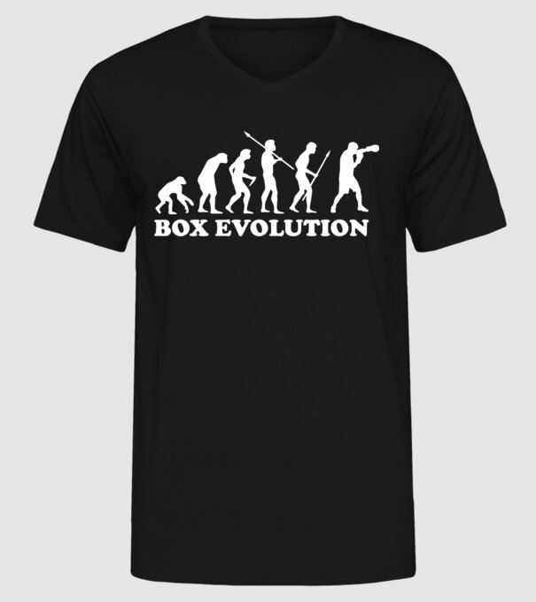 Box evolution model negru pe tricou