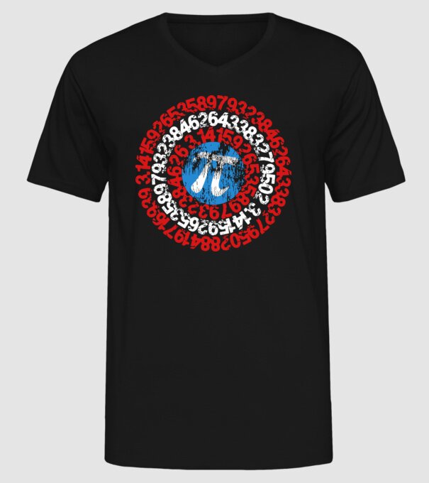 Captain PI model negru pe tricou