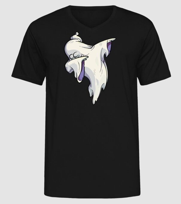 Dab ghost model negru pe tricou