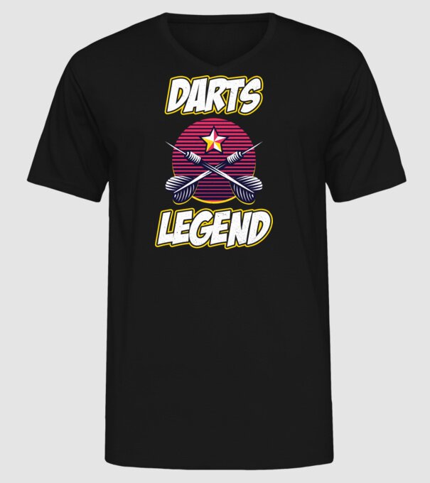 Darts legend model negru pe tricou