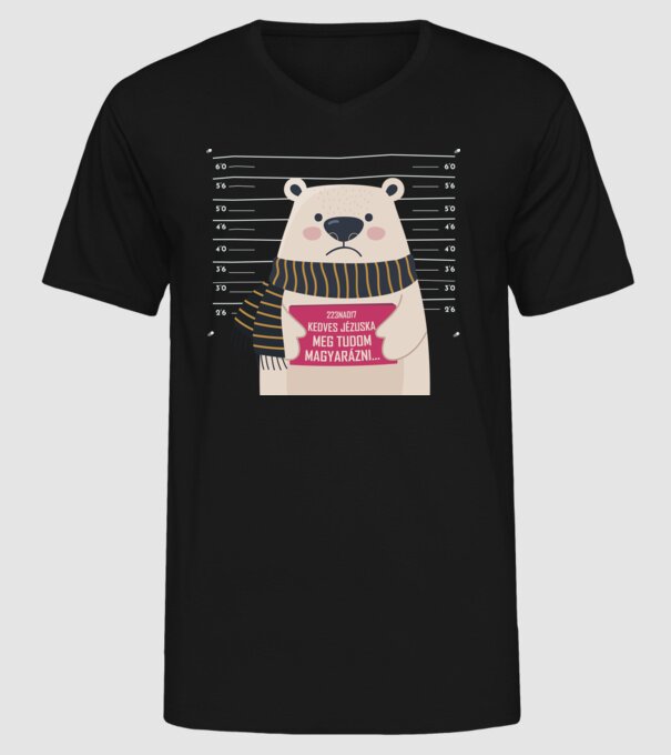 DearSanta model negru pe tricou