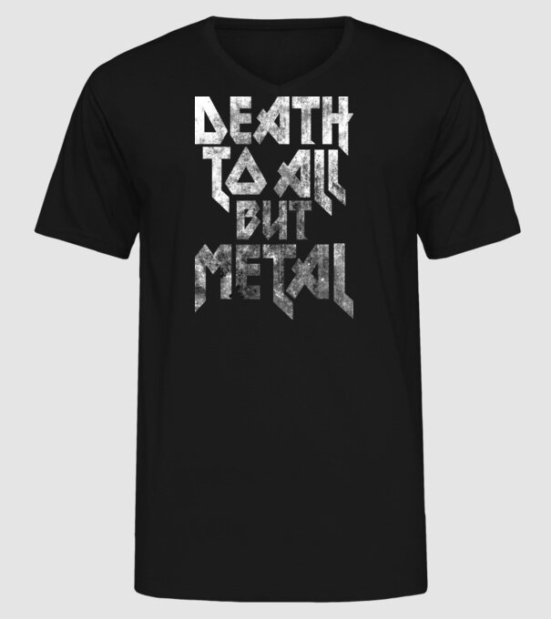 Death but metal model negru pe tricou