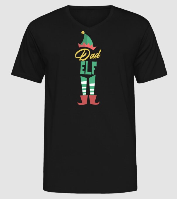 Elf family dad model negru pe tricou