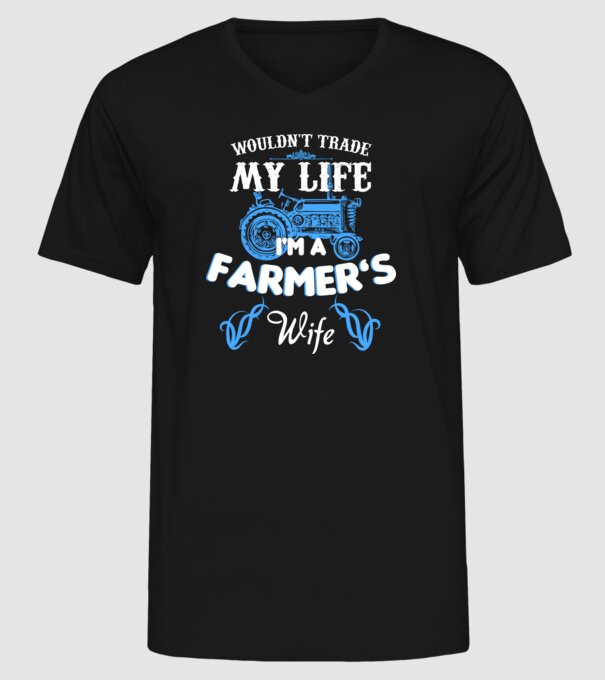 'Farmer''s wife' model negru pe tricou