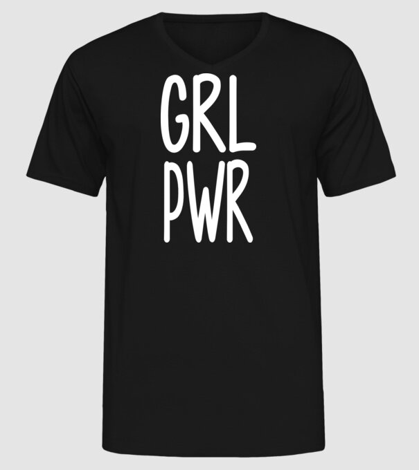 Girl Power model negru pe tricou