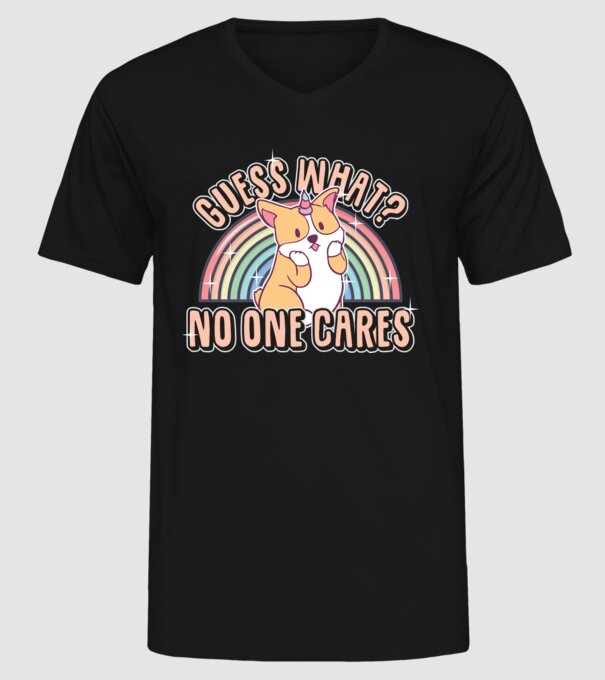 Guess what corgicorn model negru pe tricou