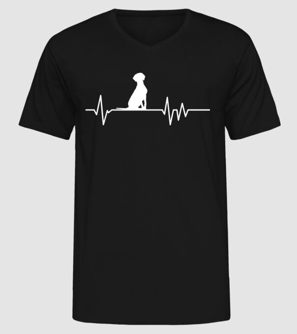 Heartbeat silueta Vijla model negru pe tricou