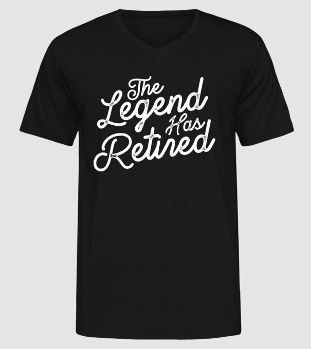 Legend has retired model negru pe tricou