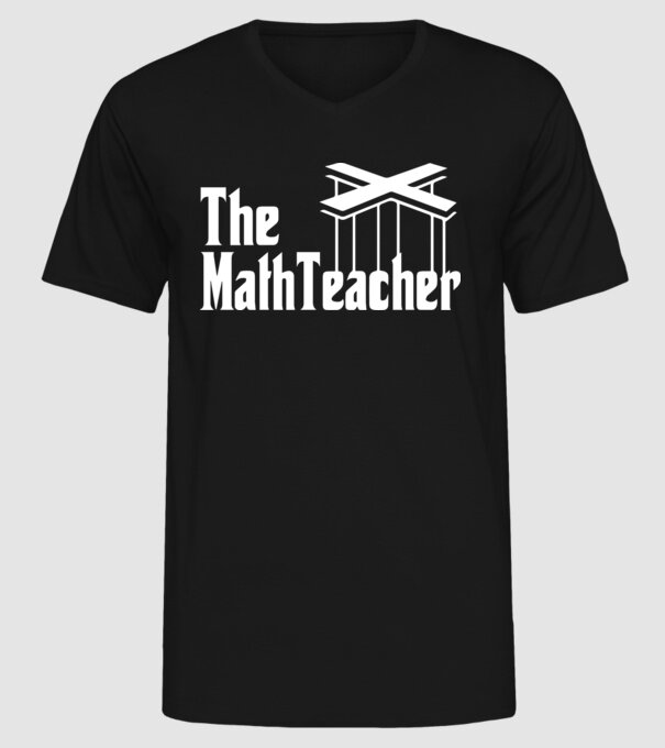 Profesor de matematică Mathteacher Godfather model negru pe tricou