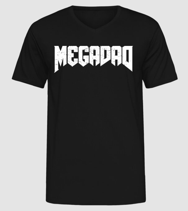 Megadad model negru pe tricou