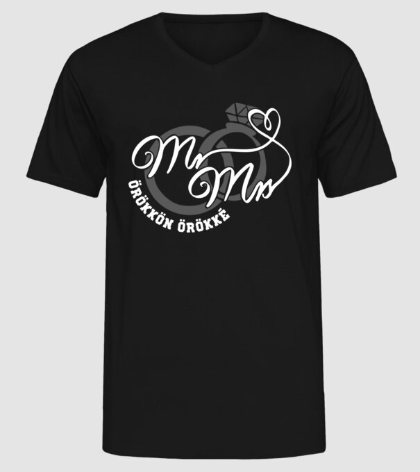 pentru totdeauna model negru pe tricou