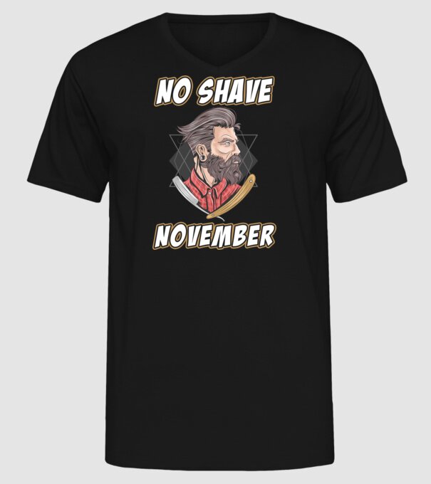 No shave November model negru pe tricou