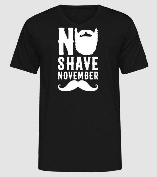 No shave november model negru pe tricou