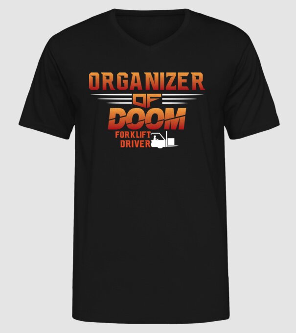 organizer of DOOM model negru pe tricou