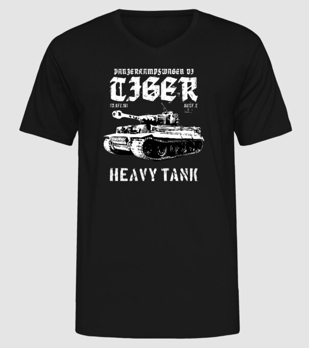 Panzer VI tiger model negru pe tricou