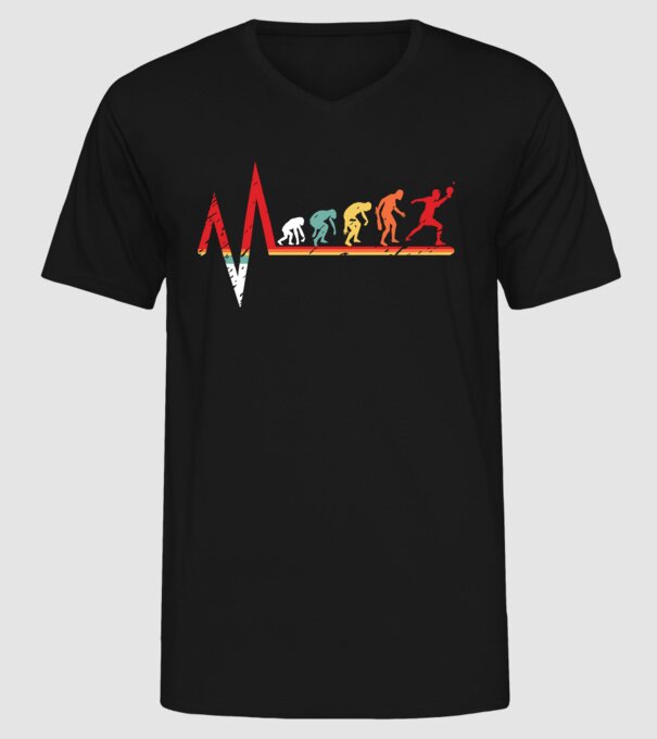 Evoluție ping-pong model negru pe tricou