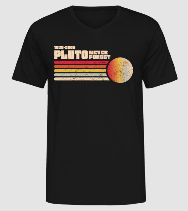 pluto model negru pe tricou