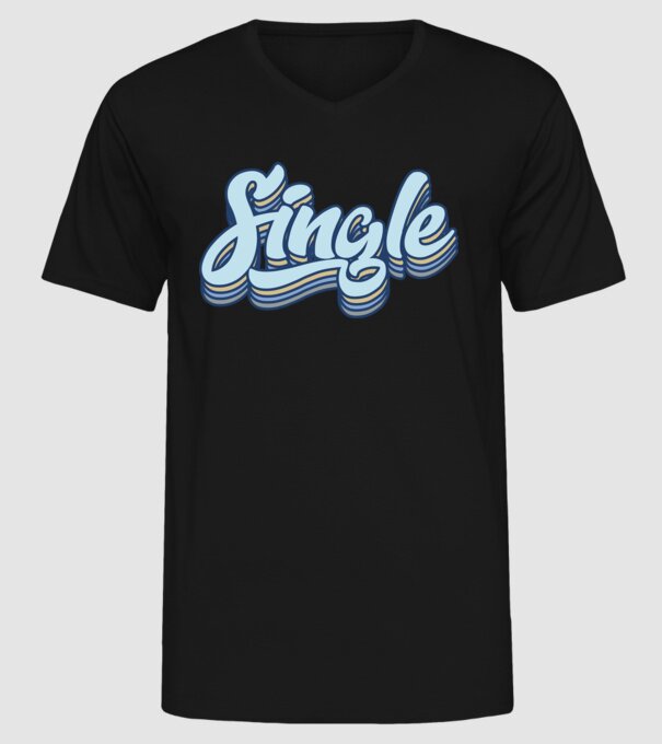 Retro single model negru pe tricou