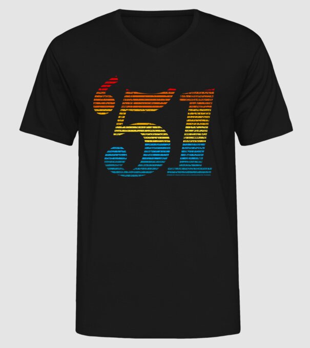 Retro Birthday 1951 model negru pe tricou