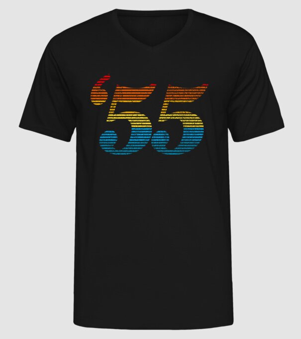 Retro Birthday 1955 model negru pe tricou