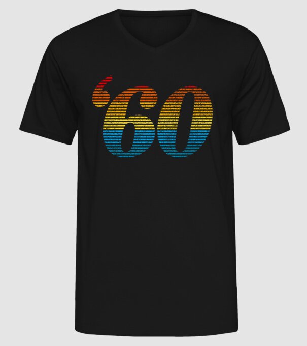 Retro Birthday 1960 model negru pe tricou