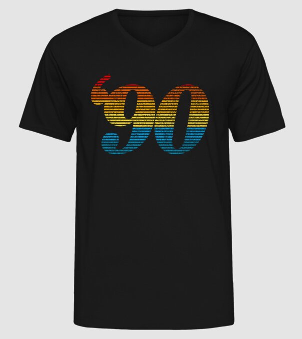 Retro Birthday 1990 model negru pe tricou