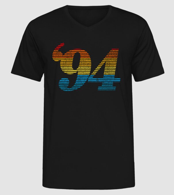 Retro Birthday 1994 model negru pe tricou