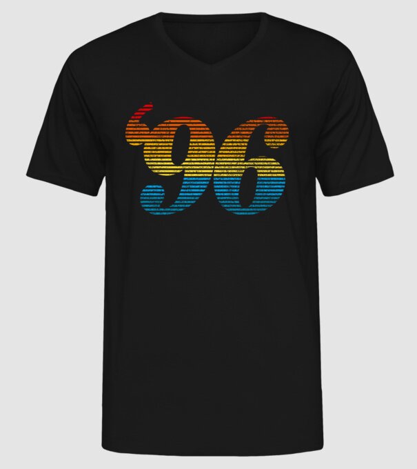 Retro Birthday 1996 model negru pe tricou