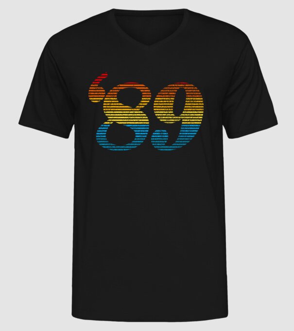 Retro Birthday 1989 model negru pe tricou