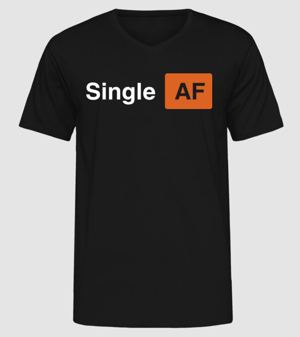 Single AF model negru pe tricou